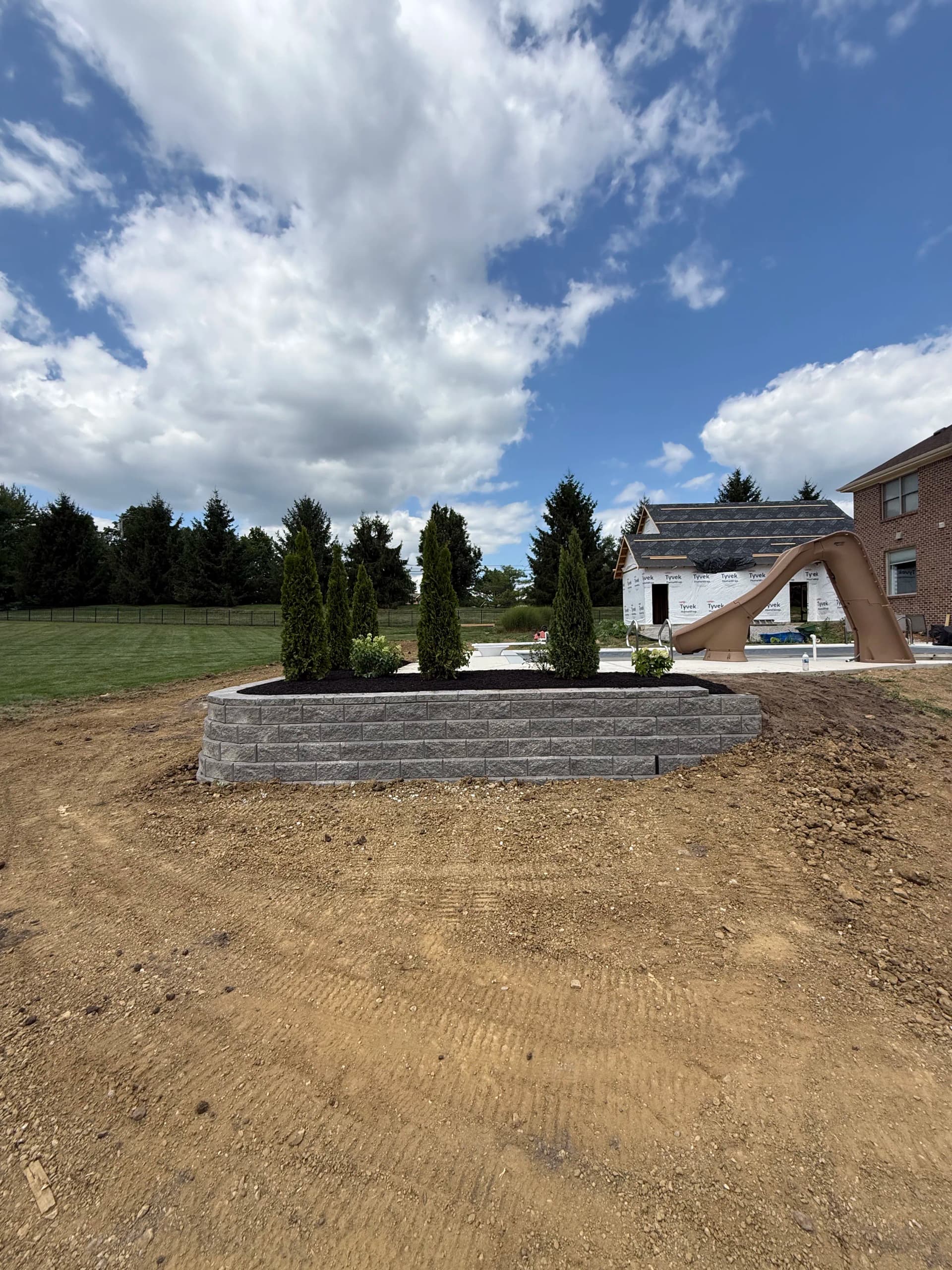 Retaining Wall, Natural Stone Steps, and Paver Walkway in Waynesville image