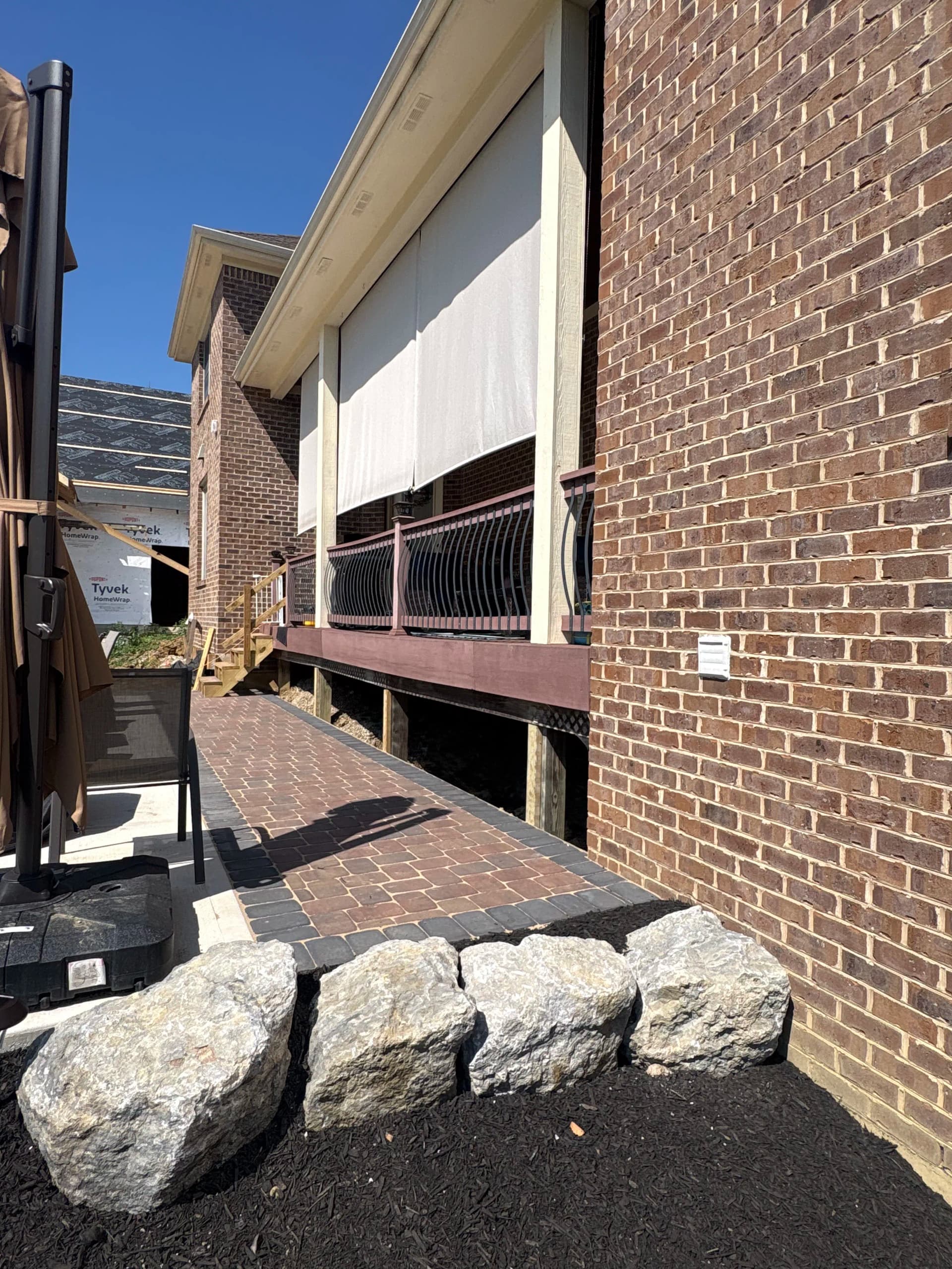 Gallery photos for Retaining Wall, Natural Stone Steps, and Paver Walkway in Waynesville: Image #2